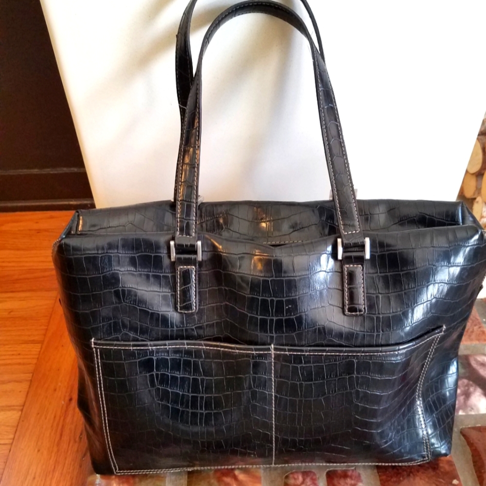 Croc Embossed Work Tote